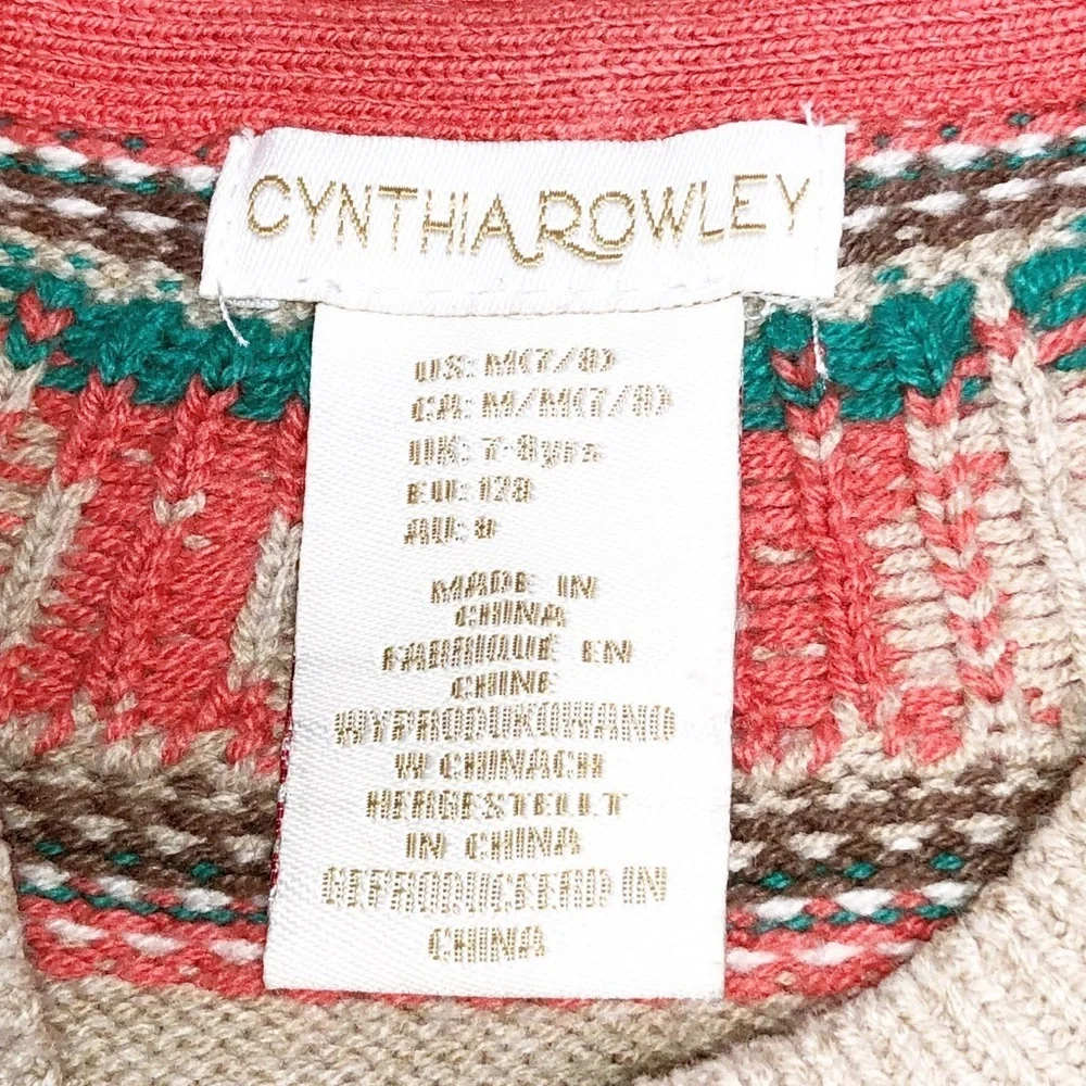 Cynthia Rowley Tan Fall Pumpkin  Sweater and Skirt Size M
